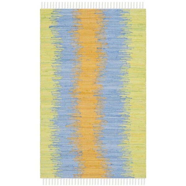 Safavieh Montauk Hand Woven Runner Rug- Green - Gold- 2 ft. 6 in. x 4 ft. - MTK710B-24