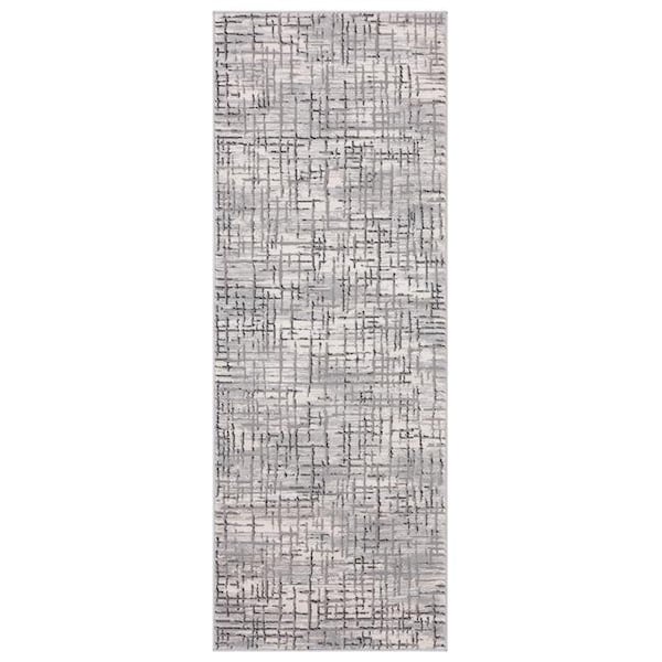 United Weavers Of America United Weavers of America 4540 20772 28E Austin Eli Grey Runner Rug; 2 ft. 7 in. x 7 ft. 4 in. - 4540 20772 28E