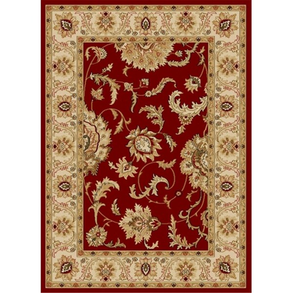 Auric 1621-1732-RED Como Rectangular Red Transitional Italy Area Rug, 7 ft. 9 in. W x 11 ft. H - AU2484236