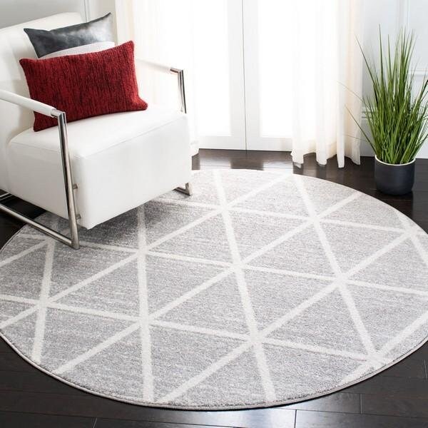 Safavieh 3 x 5 ft. Adirondack Power Loomed Rectangle RugGrey & Ivory - ADR262F-3