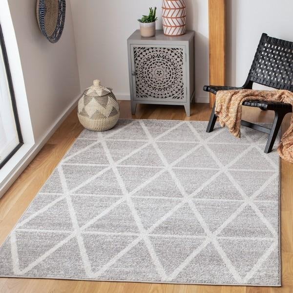 Safavieh 3 x 5 ft. Adirondack Power Loomed Rectangle RugGrey & Ivory - ADR262F-3