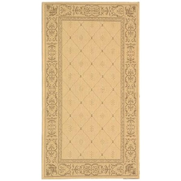 Safavieh 2 Ft. - 7 In. X 5 Ft. Small Rectangle- Indoor - Outdoor Courtyard Natural Brown Machine Made Rug - CY2326-3001-3