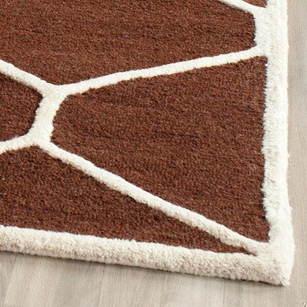 Safavieh Cambridge Hand Tufted Accent Rugs, Dark Brown and Ivory - 2 ft.-6 in. x 4 ft. - CAM144H-24