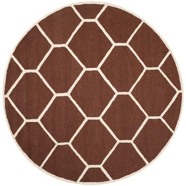 Safavieh Cambridge Hand Tufted Accent Rugs, Dark Brown and Ivory - 2 ft.-6 in. x 4 ft. - CAM144H-24