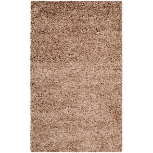 Safavieh Contemporary Round Premium Shag RugDark Beig 9 x 9 ft. - SG180-1414-9R