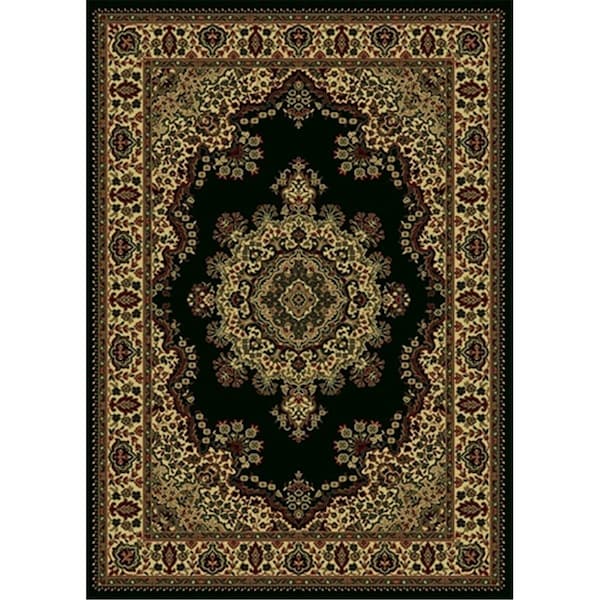 Auric Castello Rectangular Navy Blue Traditional Italy Area Rug, 3 ft. 3 in. W x 4 ft. 11 in. H - AU1617887