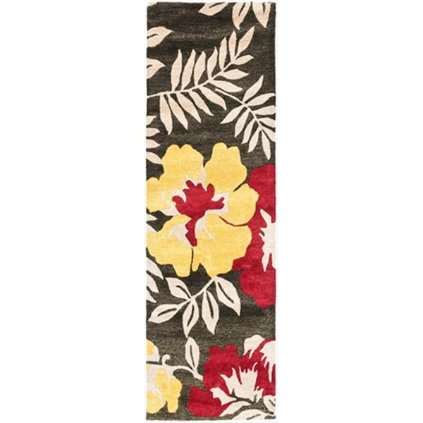 Safavieh 2 ft. 6 in. x 8 ft. Runner Contemporary Soho Brown and Multicolor Hand Tufted Rug - SOH838A-28