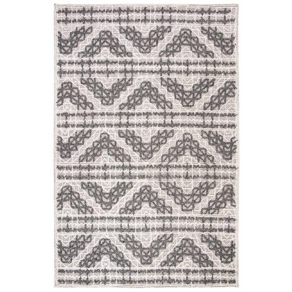 Safavieh 5 x 8 ft. Trace Hand Tufted & Transitional Rectangle RugGrey & Charcoal - TRC216F-5