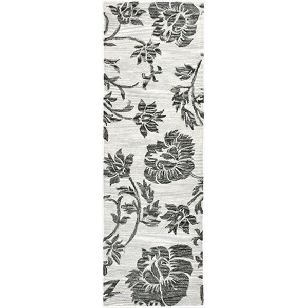 Safavieh 2 ft. 6 in. x 6 ft. Runner Contemporary Soho Grey and Black Hand Tufted Rug - SOH742B-26