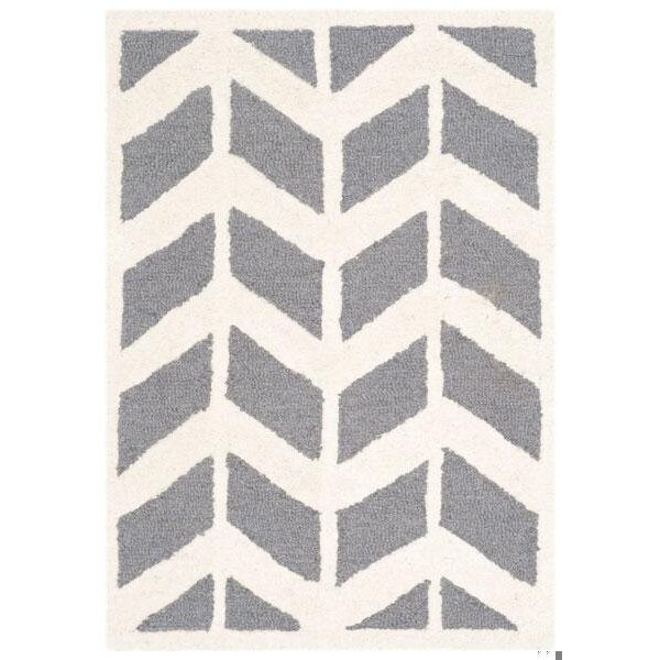 Safavieh Cambridge Hand Tufted Rectangle Rug- Dark Grey - Ivory- 3 x 5 ft. - CAM718D-3
