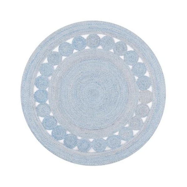 Safavieh 3 x 3 ft. Cape Cod Round Area Rug, Blue - CAP225M-3R