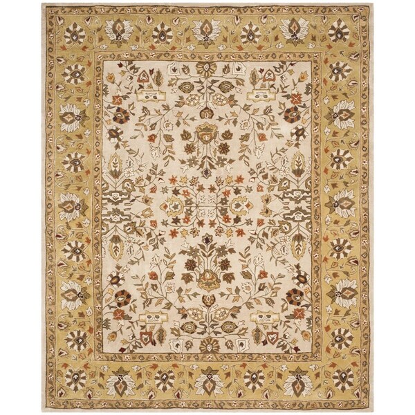 Safavieh Total Performance Hand Hooked Rectangle RugIvory & Gold 9 x 12 ft. - TLP721A-9