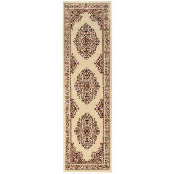 Auric 1595-1304-IVYIVY 2 ft.2 x 7 ft.7 Como Rug - Ivory - AU3174554