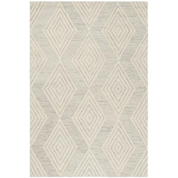 Safavieh 4 x 6 ft. Contemporary Blossom Hand Tufted Area RugSilver & Ivory - BLM111G-4