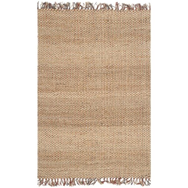 Safavieh Natural Fiber Hand Woven Medium Rectangle Rug- Natural - Multi- 5 x 8 ft. - NF455A-5