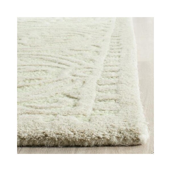 Safavieh Cambridge Hand Tufted Runner Rug- Light Green - Ivory- 2 ft. 6 in. x 6 ft. - CAM123B-26