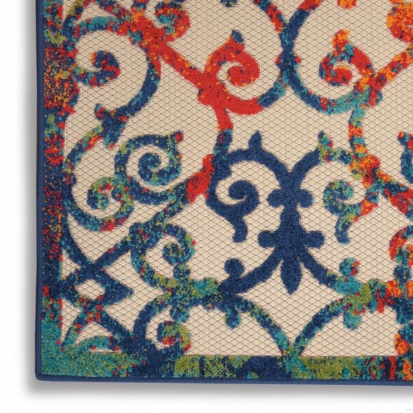 Homeroots 4 x 6 ft. Rainbow Colored Indoor & Outdoor Area Rug - 385029