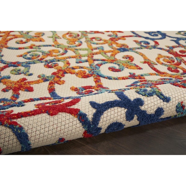 Homeroots 4 x 6 ft. Rainbow Colored Indoor & Outdoor Area Rug - 385029