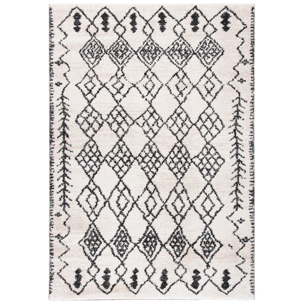 Safavieh Tunisia Power Loomed Runner Area RugIvory & Black 2 x 8 ft. - TUN736A-28