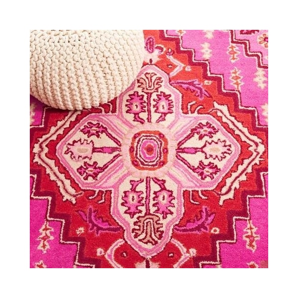 Safavieh Bellagio Hand Tufted Small Rectangle Area RugRed & Pink 4 x 6 ft. - BLG545B-4