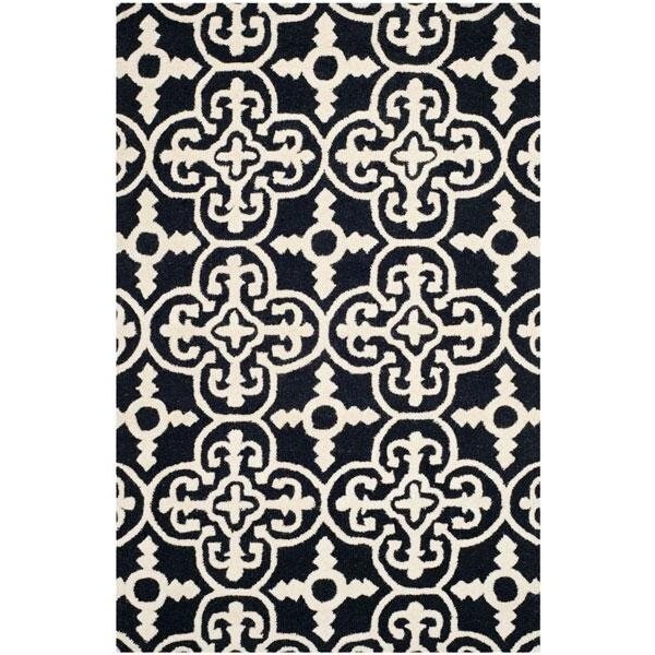 Safavieh Cambridge Hand Tufted Accent Rug, Black and Ivory - 2 x 3 ft. - CAM133E-2