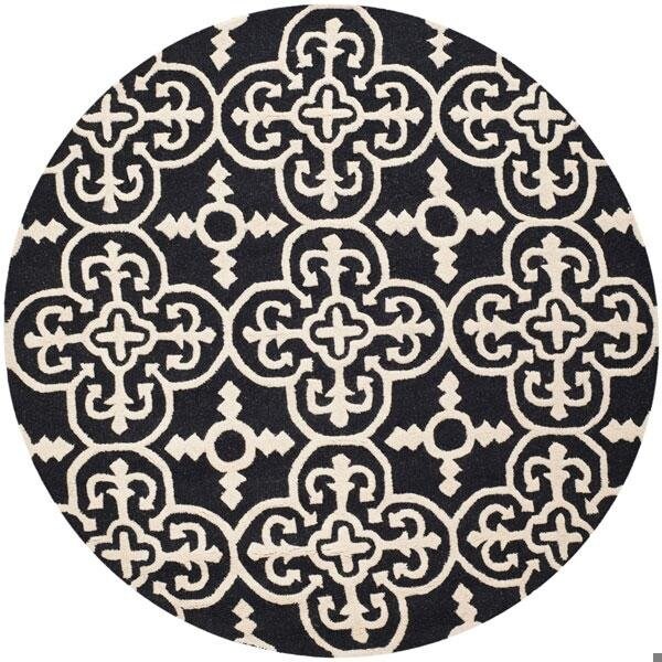 Safavieh Cambridge Hand Tufted Accent Rug, Black and Ivory - 2 x 3 ft. - CAM133E-2