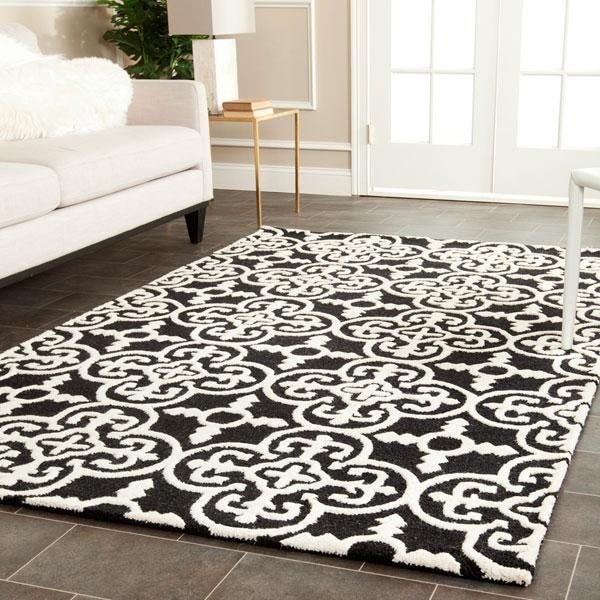 Safavieh Cambridge Hand Tufted Accent Rug, Black and Ivory - 2 x 3 ft. - CAM133E-2