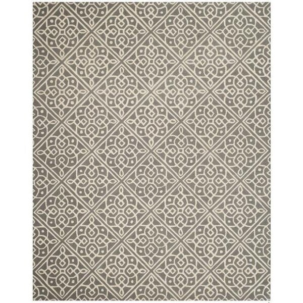 Safavieh 4 x 6 ft. Medium Rectangle Cambridge Hand Tufted Rug, Dark Grey and Ivory - CAM731D-4