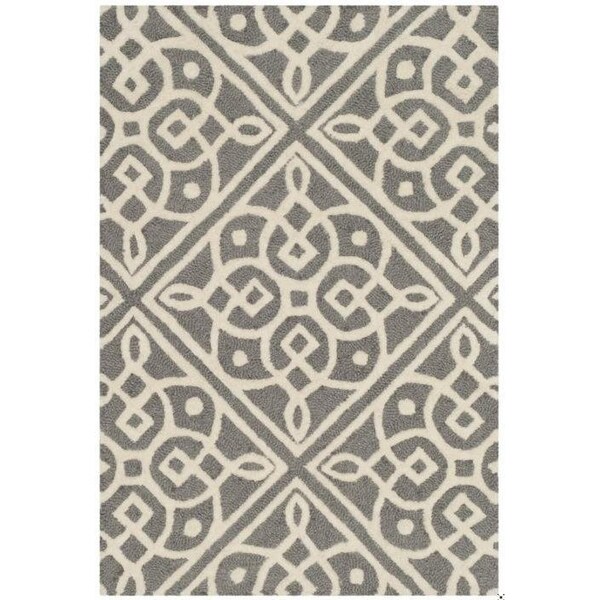 Safavieh 4 x 6 ft. Medium Rectangle Cambridge Hand Tufted Rug, Dark Grey and Ivory - CAM731D-4