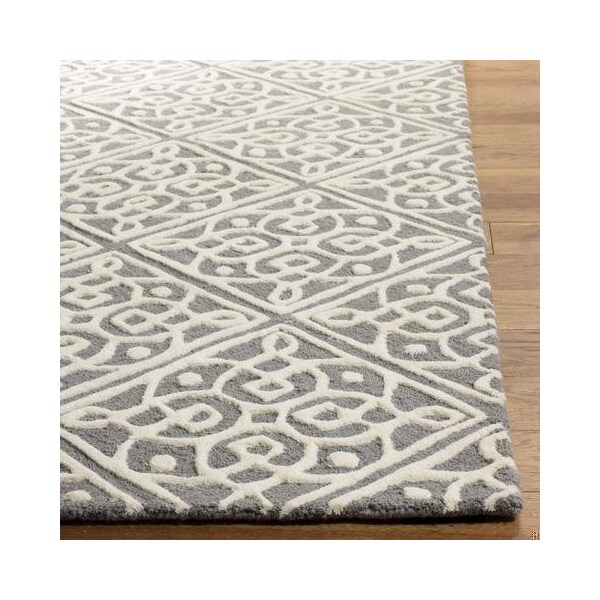 Safavieh 4 x 6 ft. Medium Rectangle Cambridge Hand Tufted Rug, Dark Grey and Ivory - CAM731D-4