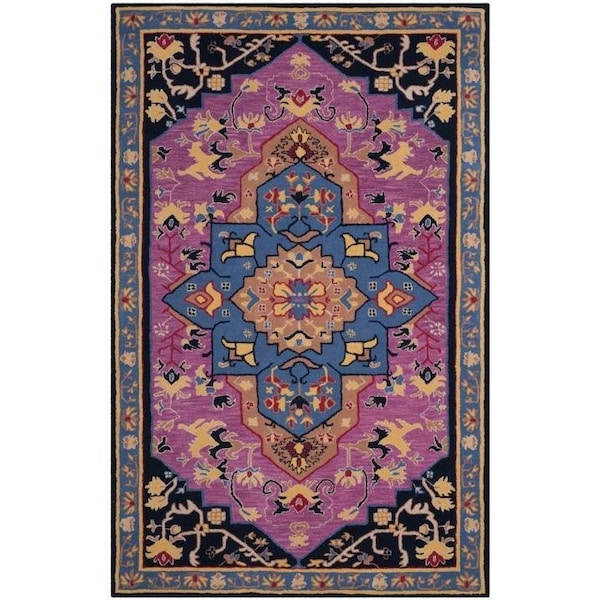 Safavieh Bellagio Hand Tufted Small Rectangle Area RugPink & Multicolor 4 x 6 ft. - BLG506A-4