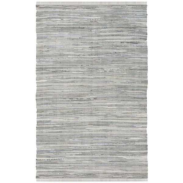 Safavieh Contemporary Rag Area Round Rug, Grey - 9 x 9 ft. - RAR121A-9R