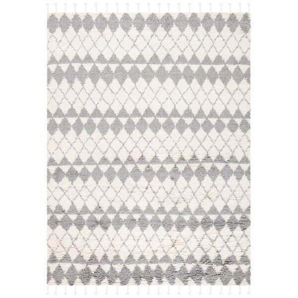 Safavieh 4 x 6 ft. Rectanglar Casablanca Shag Rug Ivory & Grey - CSB476F-4