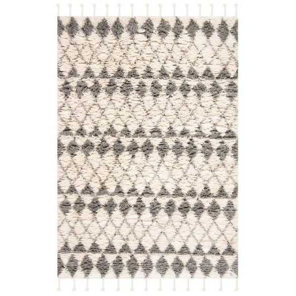 Safavieh 4 x 6 ft. Rectanglar Casablanca Shag Rug Ivory & Grey - CSB476F-4