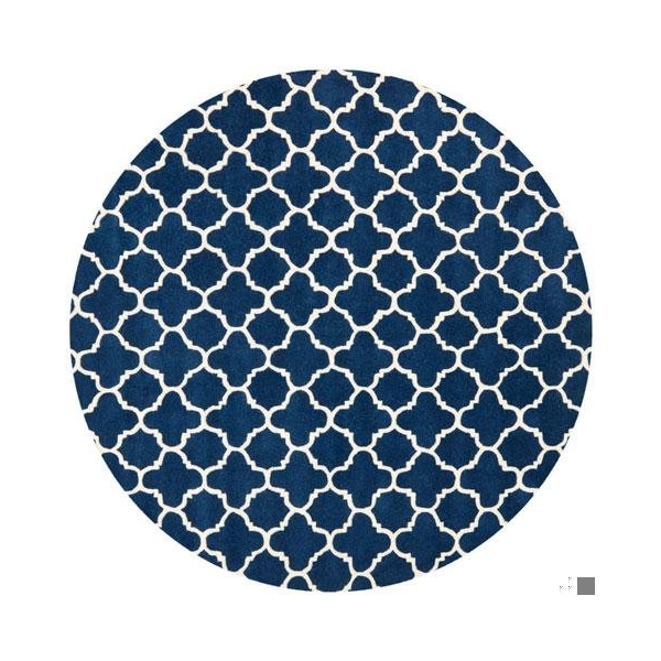 Safavieh Chatham Hand Tufted Runner Rug- Dark Blue - Ivory- 2 ft. 3 in. x 11 ft. - CHT717C-211