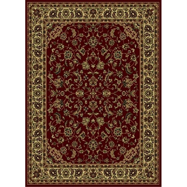 Auric Castello Rectangular Burgundy Traditional Italy Area Rug, 3 ft. 3 in. W x 4 ft. 11 in. H - AU1614900