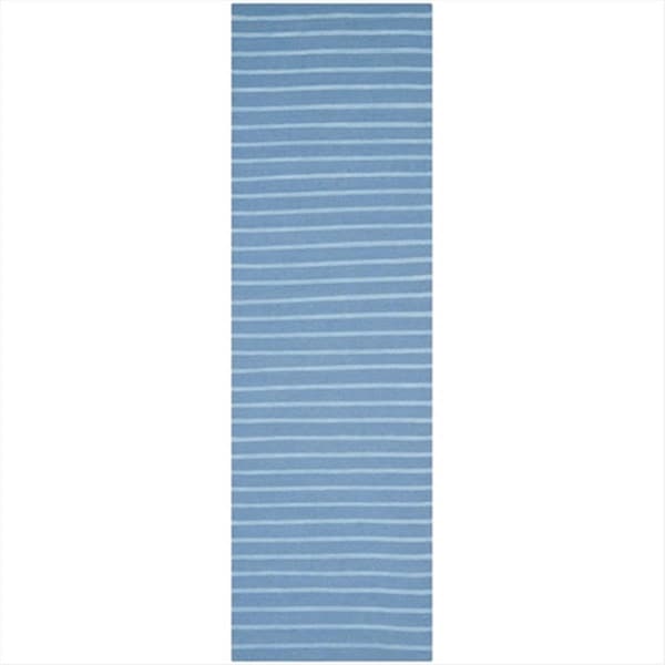 Safavieh 2 ft. -6 in. x 6 ft. Runner Contemporary Dhurries- Blue- Flatweave Rug - DHU313A-26