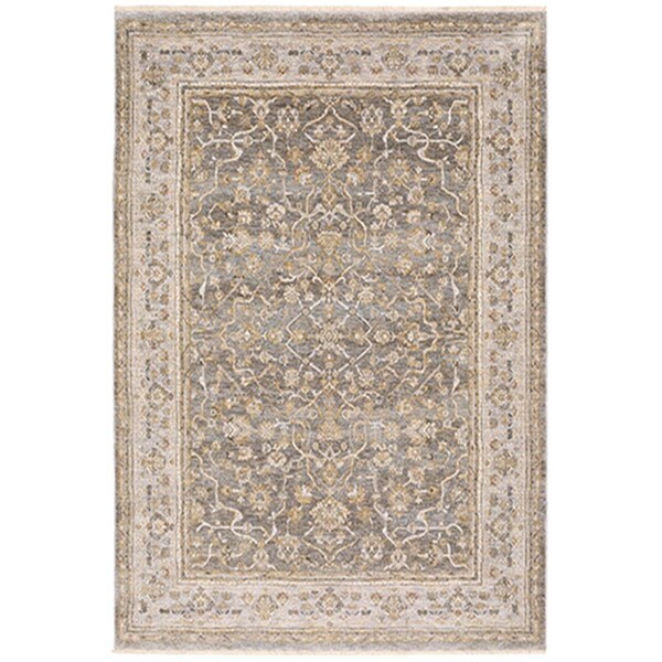 Oriental Weavers 13 ft. 3 in. x 5 ft. Maharaja Machine Woven Rectangle RugGrey - M040M1100153ST