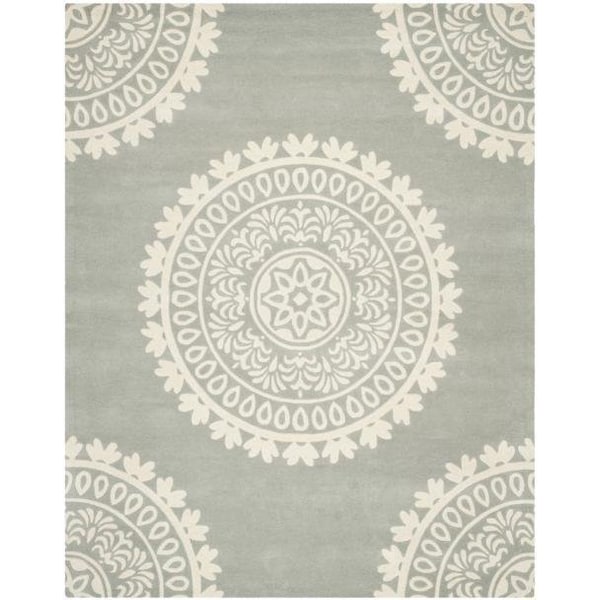 Safavieh 2 x 3 ft. Rectangle Contemporary Bella- Grey and Ivory Hand Tufted Rug - BEL122A-2