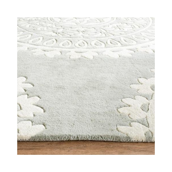 Safavieh 2 x 3 ft. Rectangle Contemporary Bella- Grey and Ivory Hand Tufted Rug - BEL122A-2