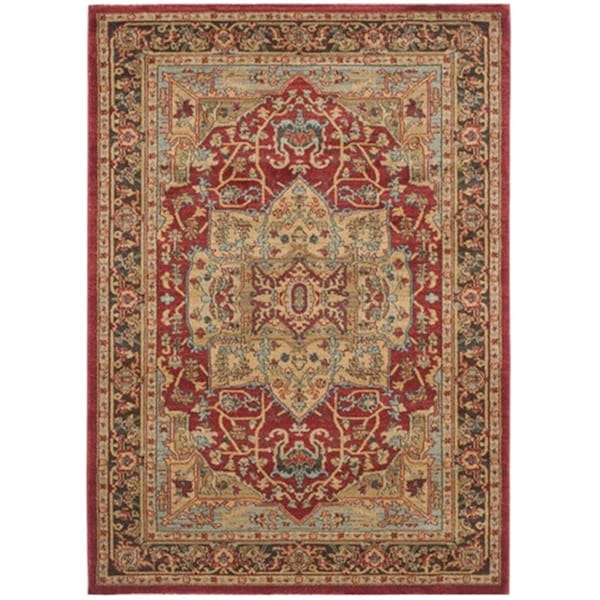 Safavieh Mahal Power Loomed Rectangle Rug- Natural - Navy- 4 x 5 ft. 7 in. - MAH625B-4