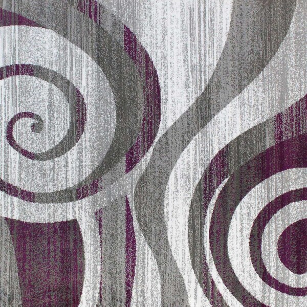 Flash Furniture Purple 2' x 7' Modern Swirl Pattern Area Rug - OKR-RG1103-27-PU-GG
