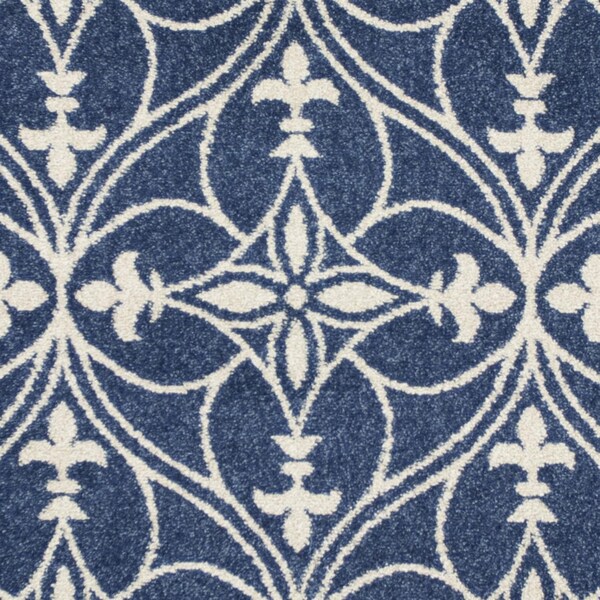 Homeroots 23 x 45 in. UV-Treated Polypropylene Denim Area Rug - 353149
