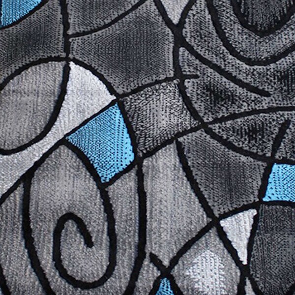 Flash Furniture Blue 2' x 7' Abstract Design Accent Rug - ACD-RGTRZ860-27-BL-GG