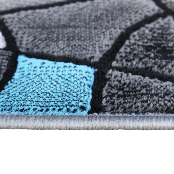 Flash Furniture Blue 2' x 7' Abstract Design Accent Rug - ACD-RGTRZ860-27-BL-GG