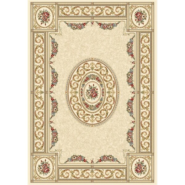 Dynamic Rugs Ancient Garden 5 ft. 3 in. x 7 ft. 7 in. 57226-6464 Rug - Ivory - AN69572266464
