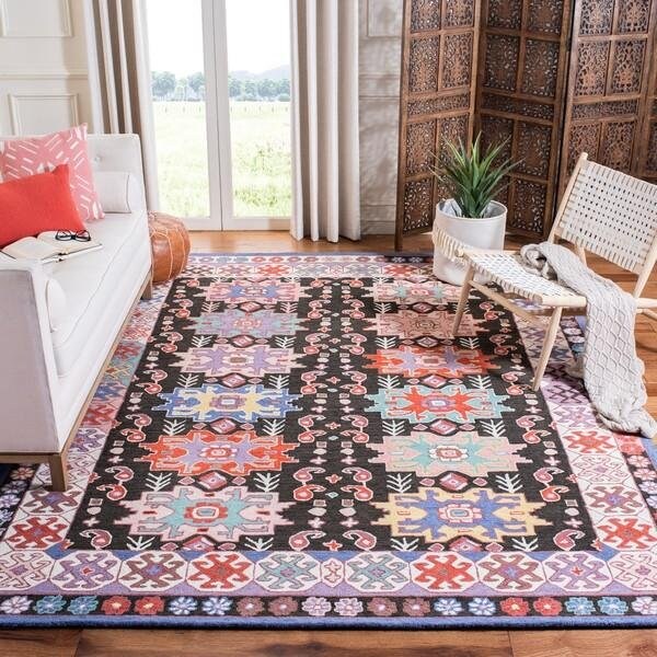 Safavieh 2 ft.-3 in. x 7 ft. Bellagio Hand Tufted Rectangle RugCharcoal & Ivory - BLG606H-27