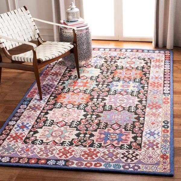 Safavieh 2 ft.-3 in. x 7 ft. Bellagio Hand Tufted Rectangle RugCharcoal & Ivory - BLG606H-27