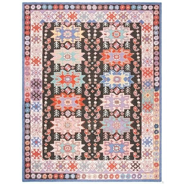 Safavieh 2 ft.-3 in. x 7 ft. Bellagio Hand Tufted Rectangle RugCharcoal & Ivory - BLG606H-27