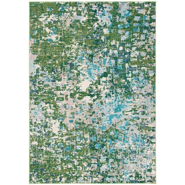 Safavieh Contemporary Madison 400 Area Rectangle Rug for Home Green & Turquoise - 4 x 6 ft. - MAD425Y-4